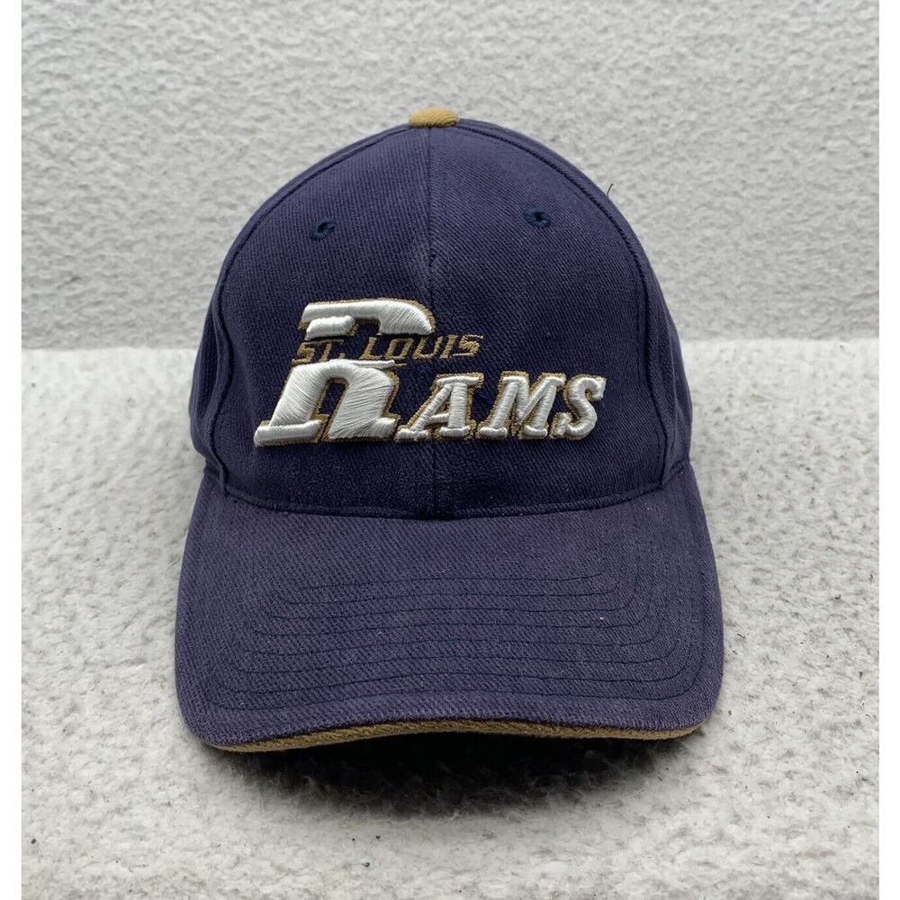 Logo Athletic St. Louis Rams Hat Mens Hook Loop OSFM Dad Cap NFL Football‎ Blue